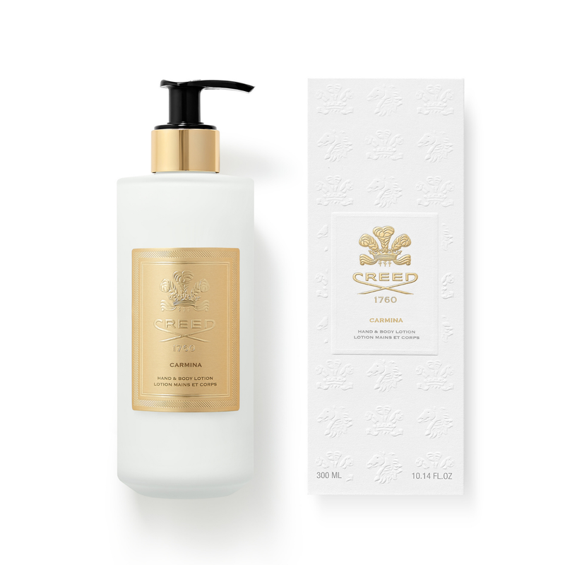 Creed Carmina Hand & Body Lotion bottle and packaging