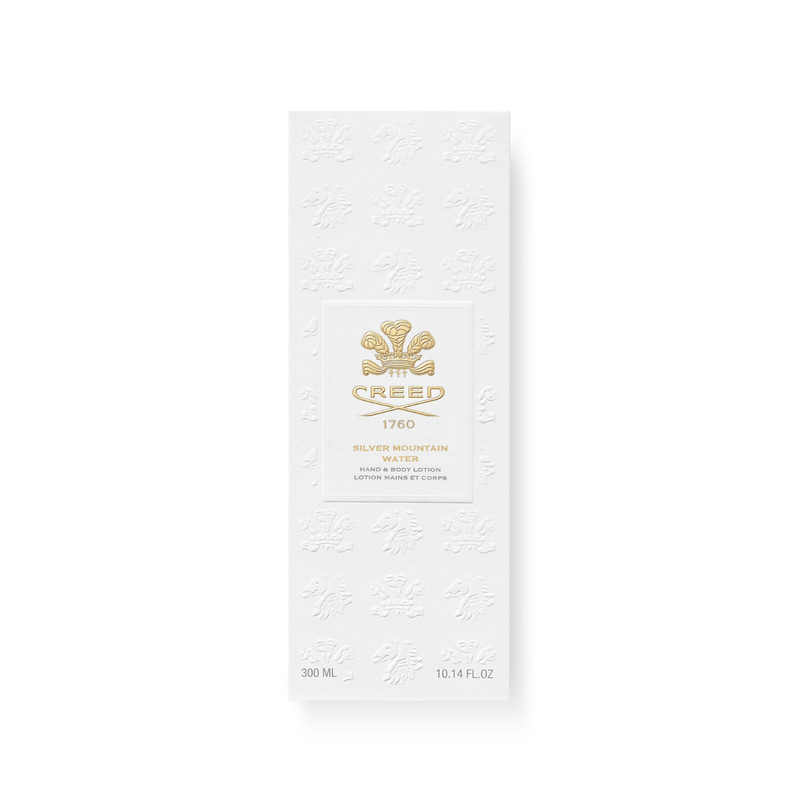 Creed Silver Mountain Water Hand & Body Lotion packaging