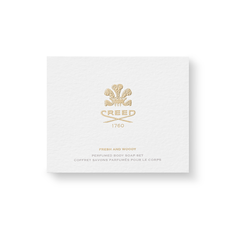 Creed Fresh & Woody Soap Gift Set packaging