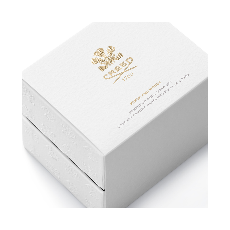Creed Fresh & Woody Soap Gift Set packaging