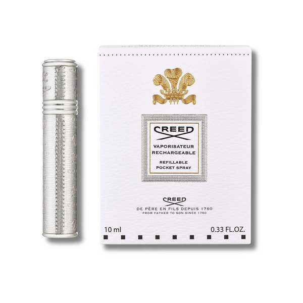 Silver & Silver Refillable Travel Perfume Atomiser