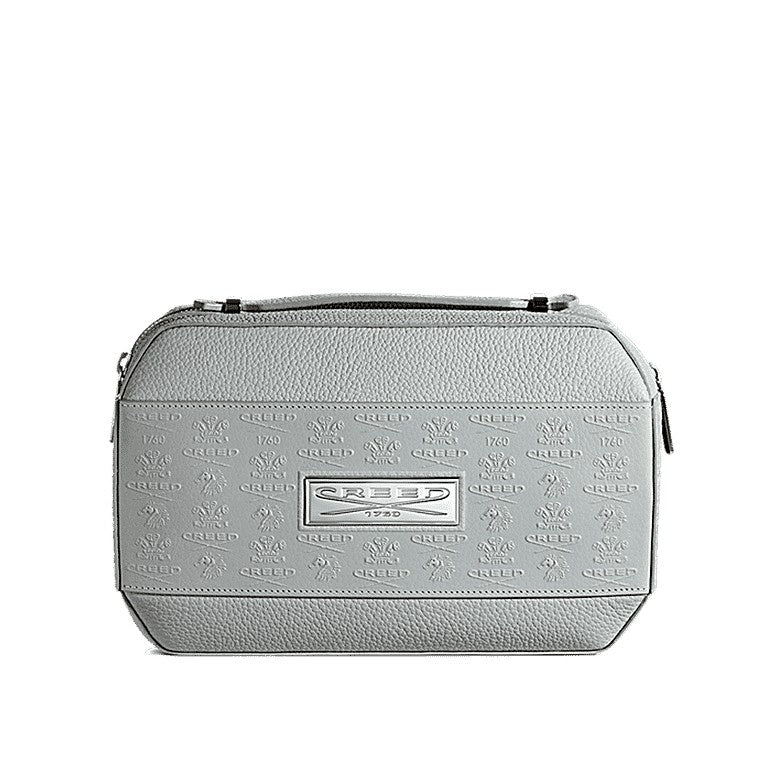 Grey Leather Toiletry Bag